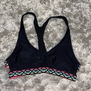 Target xs rainbow and black bikini top!